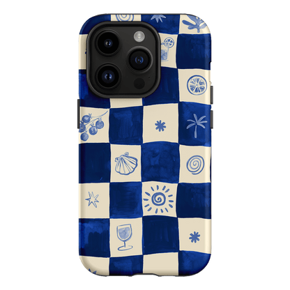 Afternoon Mezze Azure Printed Phone Cases iPhone 14 Pro / Armoured by Charlie Taylor - The Dairy