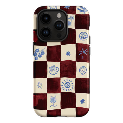 Afternoon Mezze Maroon Printed Phone Cases iPhone 14 Pro / Armoured by Charlie Taylor - The Dairy
