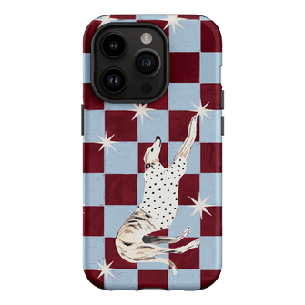 Check Greyhound Blue Printed Phone Cases iPhone 14 Pro / Armoured by Lisa Hu - The Dairy