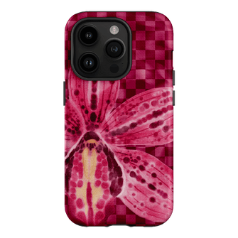 Check Orchid Printed Phone Cases iPhone 14 Pro / Armoured by Sally Hungerford - The Dairy