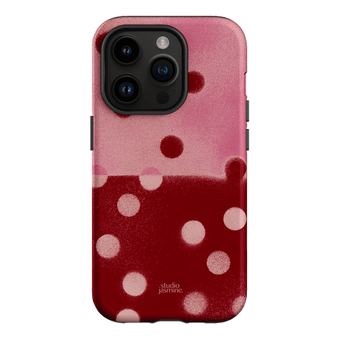 Cherry Polka Dot Printed Phone Cases iPhone 14 Pro / Armoured by Jasmine Dowling - The Dairy