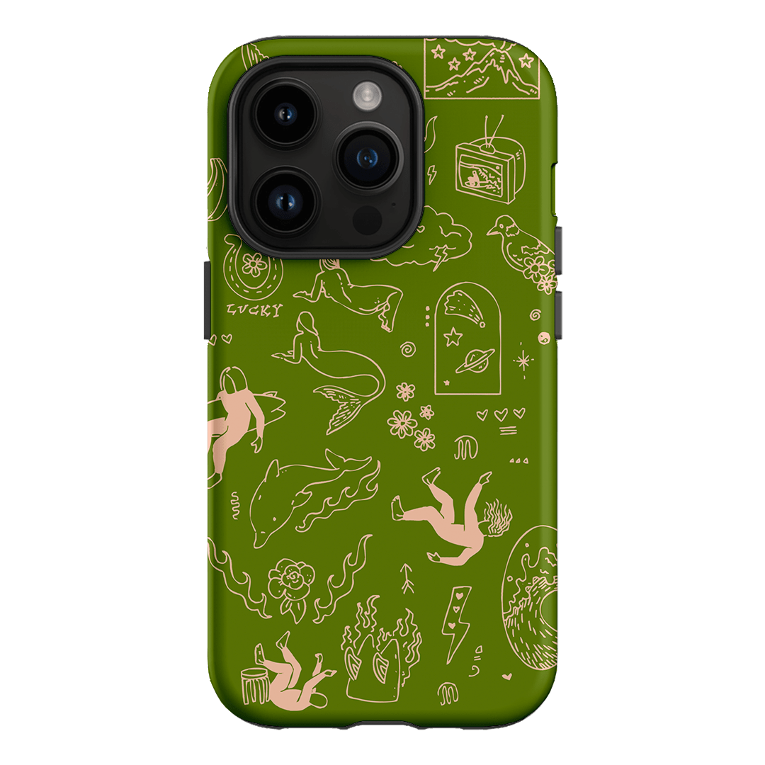 Easty Flash Green Printed Phone Cases iPhone 14 Pro / Armoured by Easty Beasty - The Dairy