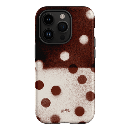 Espresso Polka Dot Printed Phone Cases iPhone 14 Pro / Armoured by Jasmine Dowling - The Dairy
