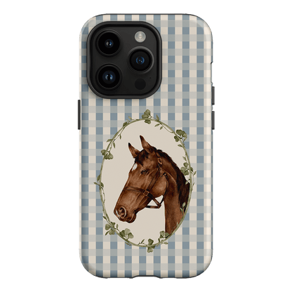 Gingham Horse Printed Phone Cases iPhone 14 Pro / Armoured by Kasiags Art - The Dairy