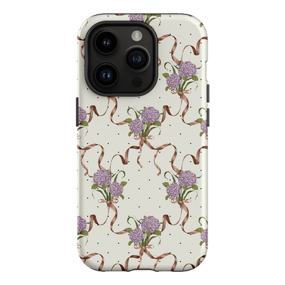 Hydrangea Ribbon Printed Phone Cases iPhone 14 Pro / Armoured by Veronica Tucker - The Dairy