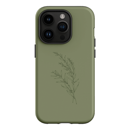 Khaki Wattle Printed Phone Cases by Typoflora - The Dairy