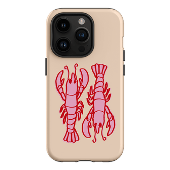 Lobster Love Peach Printed Phone Cases iPhone 14 Pro / Armoured by The Dairy - The Dairy