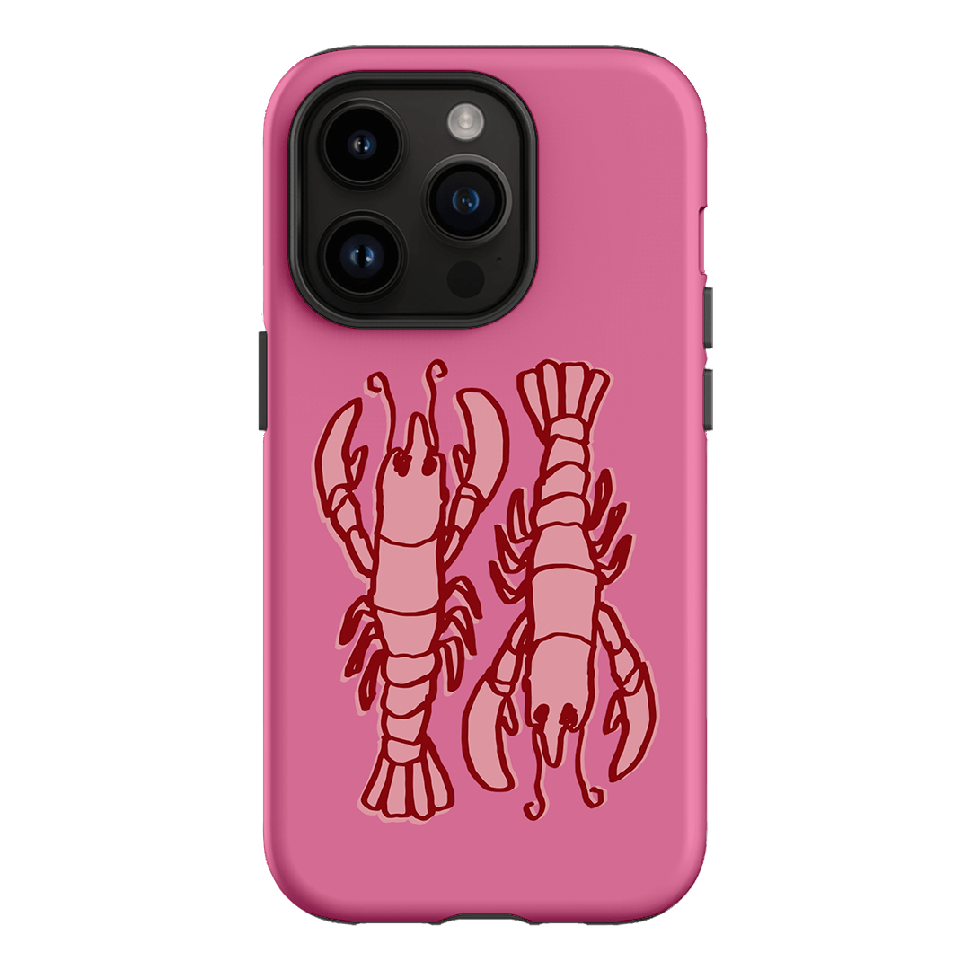 Lobster Love Pink Printed Phone Cases iPhone 14 Pro / Armoured by The Dairy - The Dairy