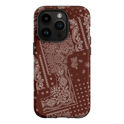 Paisley Cinnamon Printed Phone Cases iPhone 14 Pro / Armoured by The Dairy - The Dairy