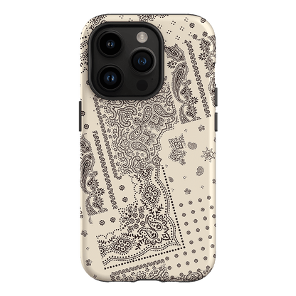 Paisley Ecru Printed Phone Cases iPhone 14 Pro / Armoured by The Dairy - The Dairy