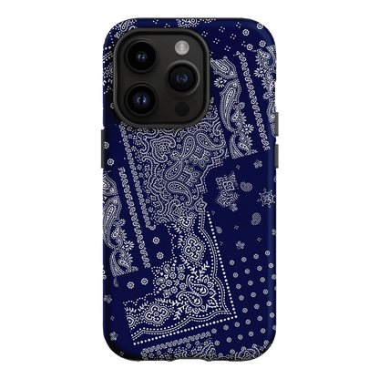 Paisley Indigo Printed Phone Cases iPhone 14 Pro / Armoured by The Dairy - The Dairy