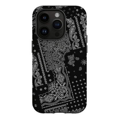 Paisley Noir Printed Phone Cases iPhone 14 Pro / Armoured by The Dairy - The Dairy