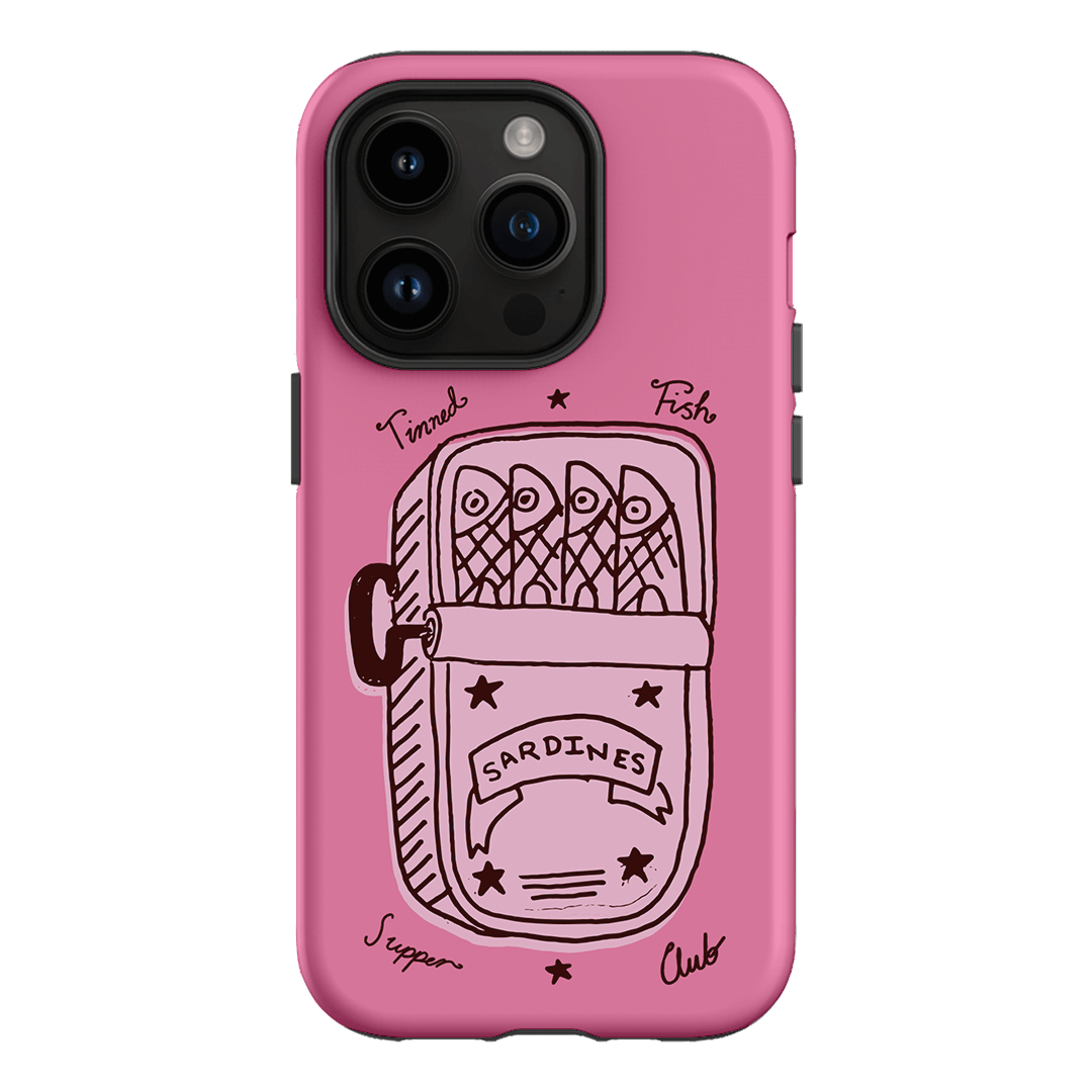 Sardine Social Pink Printed Phone Cases iPhone 14 Pro / Armoured by The Dairy - The Dairy