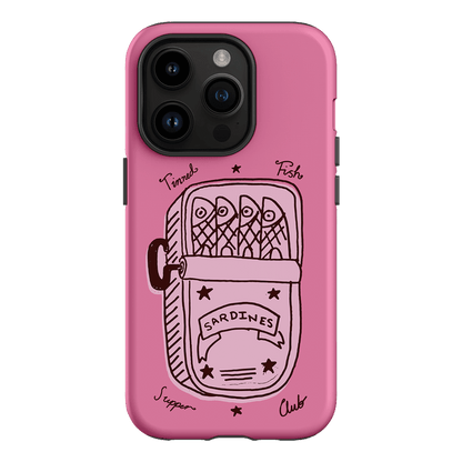 Sardine Social Pink Printed Phone Cases iPhone 14 Pro / Armoured by The Dairy - The Dairy