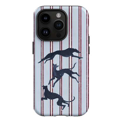 Stripey Hounds Printed Phone Cases iPhone 14 Pro / Armoured by Lisa Hu - The Dairy