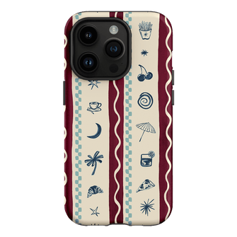 Summer Snacks Burgundy Printed Phone Cases iPhone 14 Pro / Armoured by Charlie Taylor - The Dairy