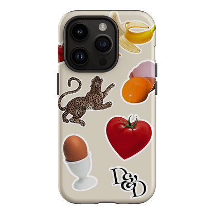 Sunday Stickers Cream Printed Phone Cases iPhone 14 Pro / Armoured by Desmond & Dempsey - The Dairy