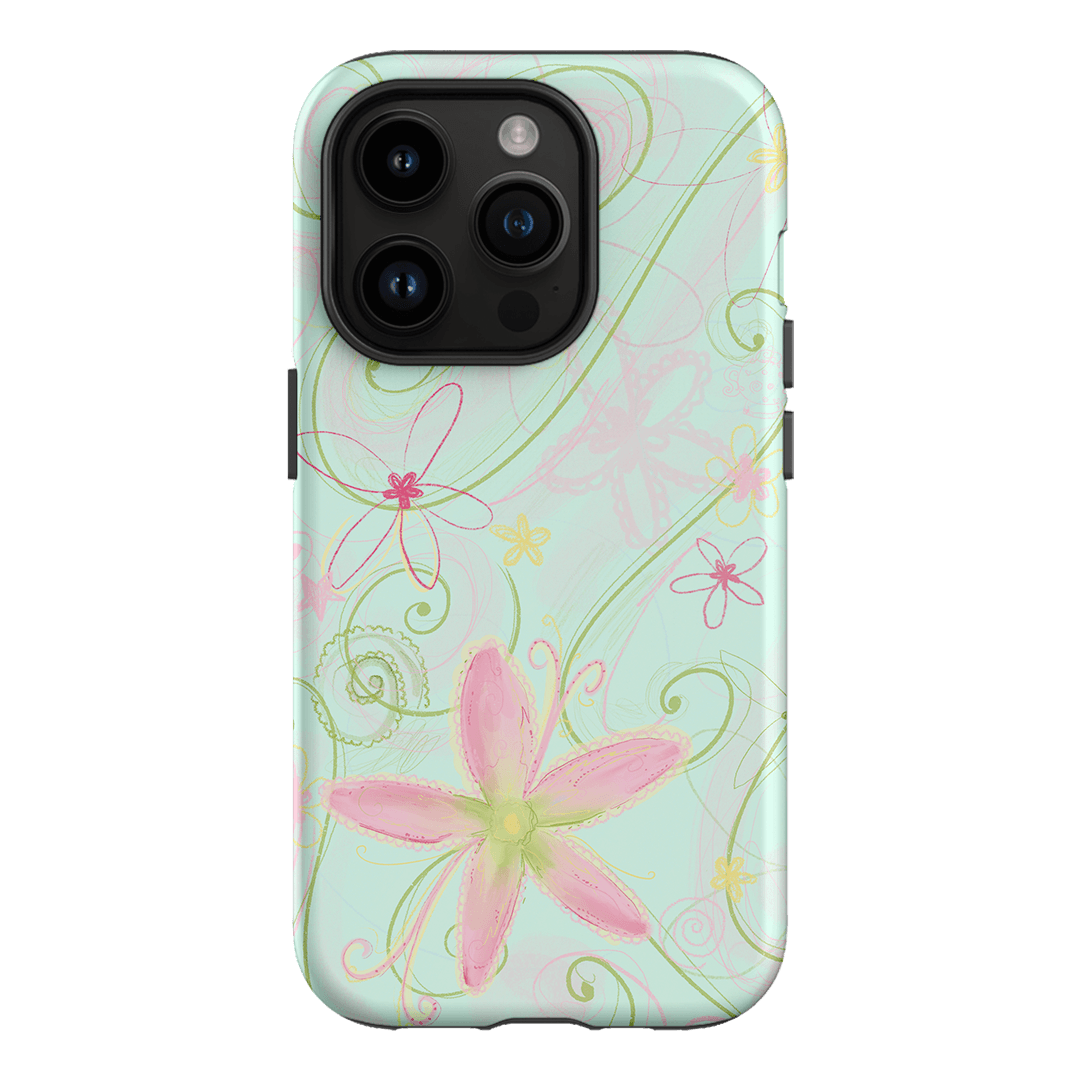 Swirl Blue Printed Phone Cases iPhone 14 Pro / Armoured by Kayla Carr - The Dairy