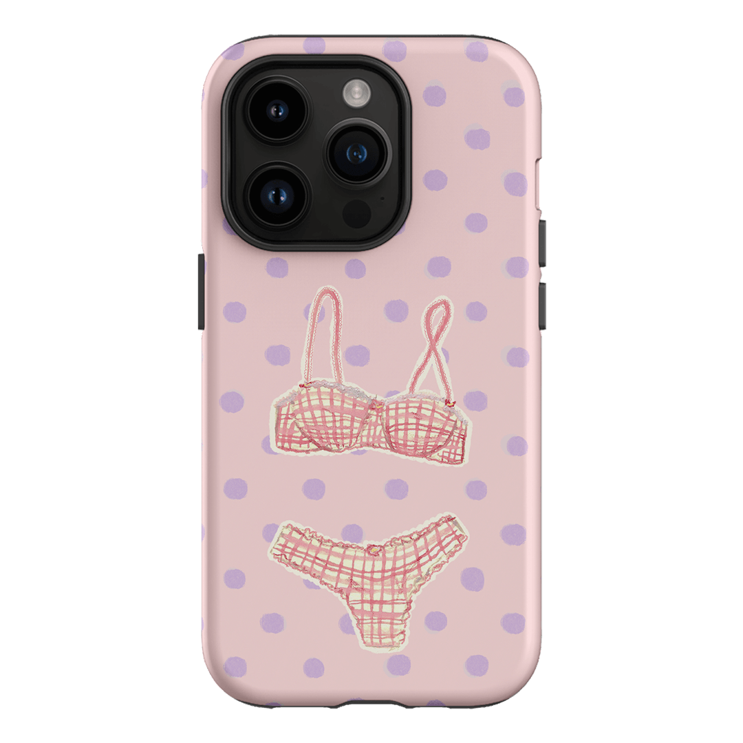 Vintage Gingham Printed Phone Cases iPhone 14 Pro / Armoured by Kayla Carr - The Dairy