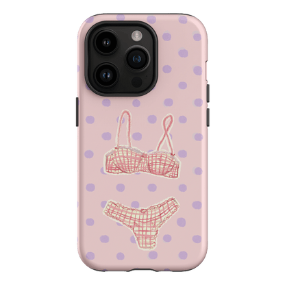 Vintage Gingham Printed Phone Cases iPhone 14 Pro / Armoured by Kayla Carr - The Dairy