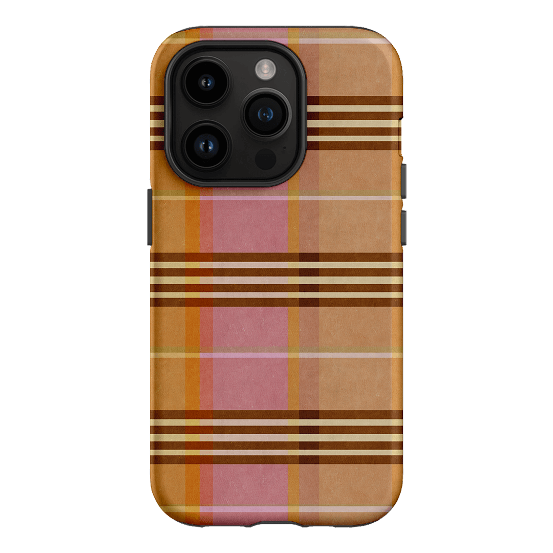 Peachy Plaid Printed Phone Cases iPhone 14 Pro / Armoured by Fenton & Fenton - The Dairy