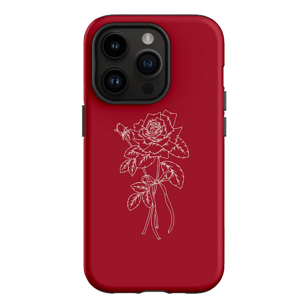 Red Rose Printed Phone Cases iPhone 14 Pro / Armoured by Typoflora - The Dairy