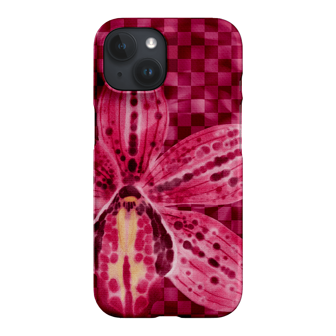 Check Orchid Printed Phone Cases iPhone 15 / Snap by Sally Hungerford - The Dairy