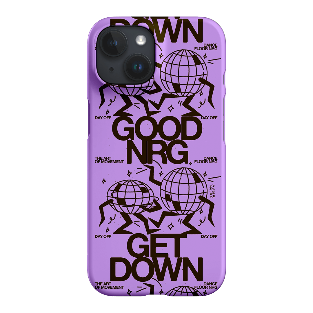 Good Energy in Purple Printed Phone Cases iPhone 15 / Snap by After Hours - The Dairy