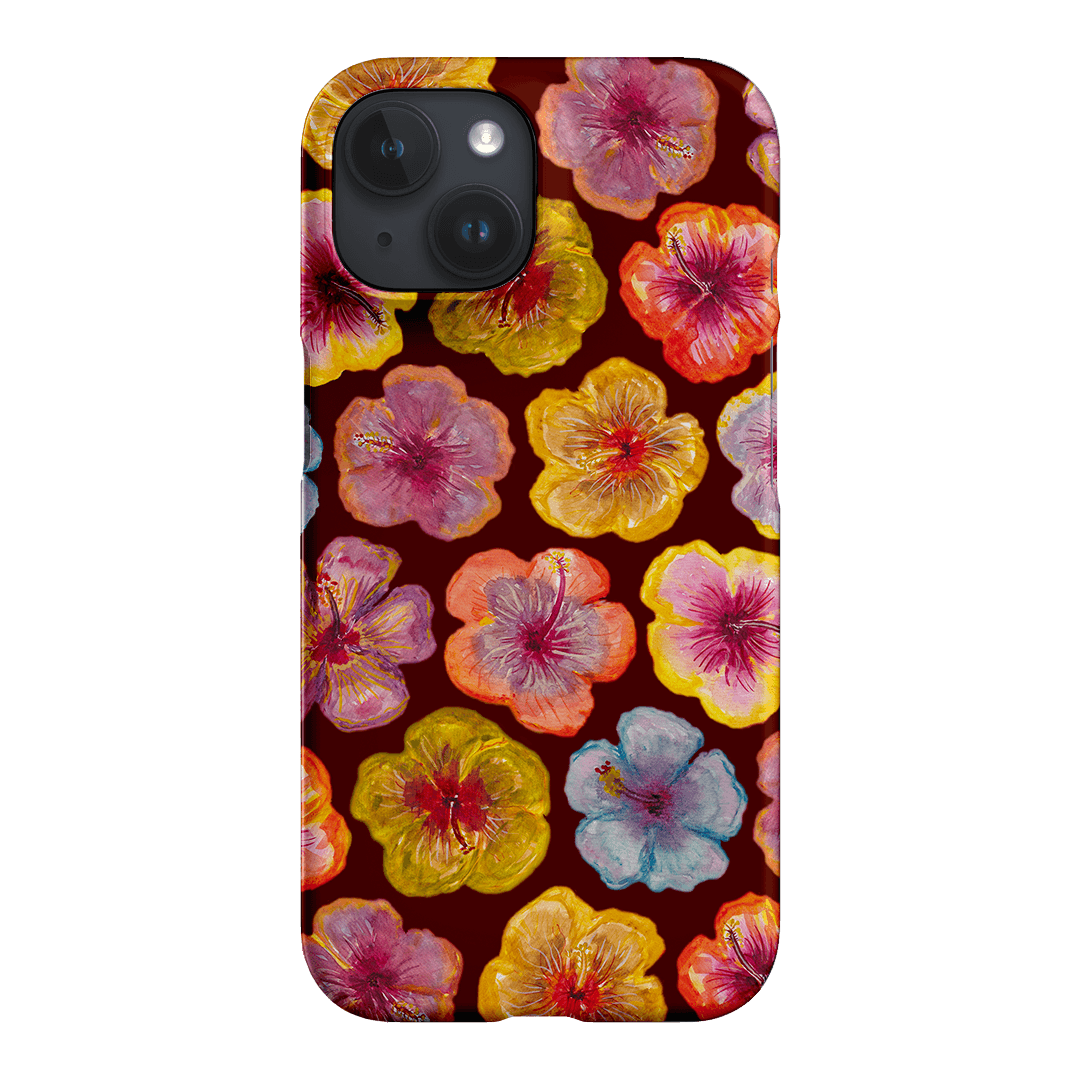 Hibiscus Holiday Rouge Printed Phone Cases iPhone 15 / Snap by BG. Studio - The Dairy