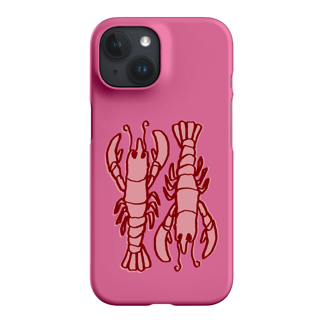 Lobster Love Pink Printed Phone Cases iPhone 15 / Snap by The Dairy - The Dairy