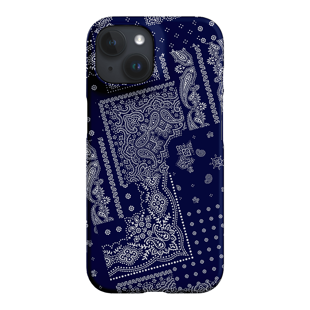 Paisley Indigo Printed Phone Cases iPhone 15 / Snap by The Dairy - The Dairy
