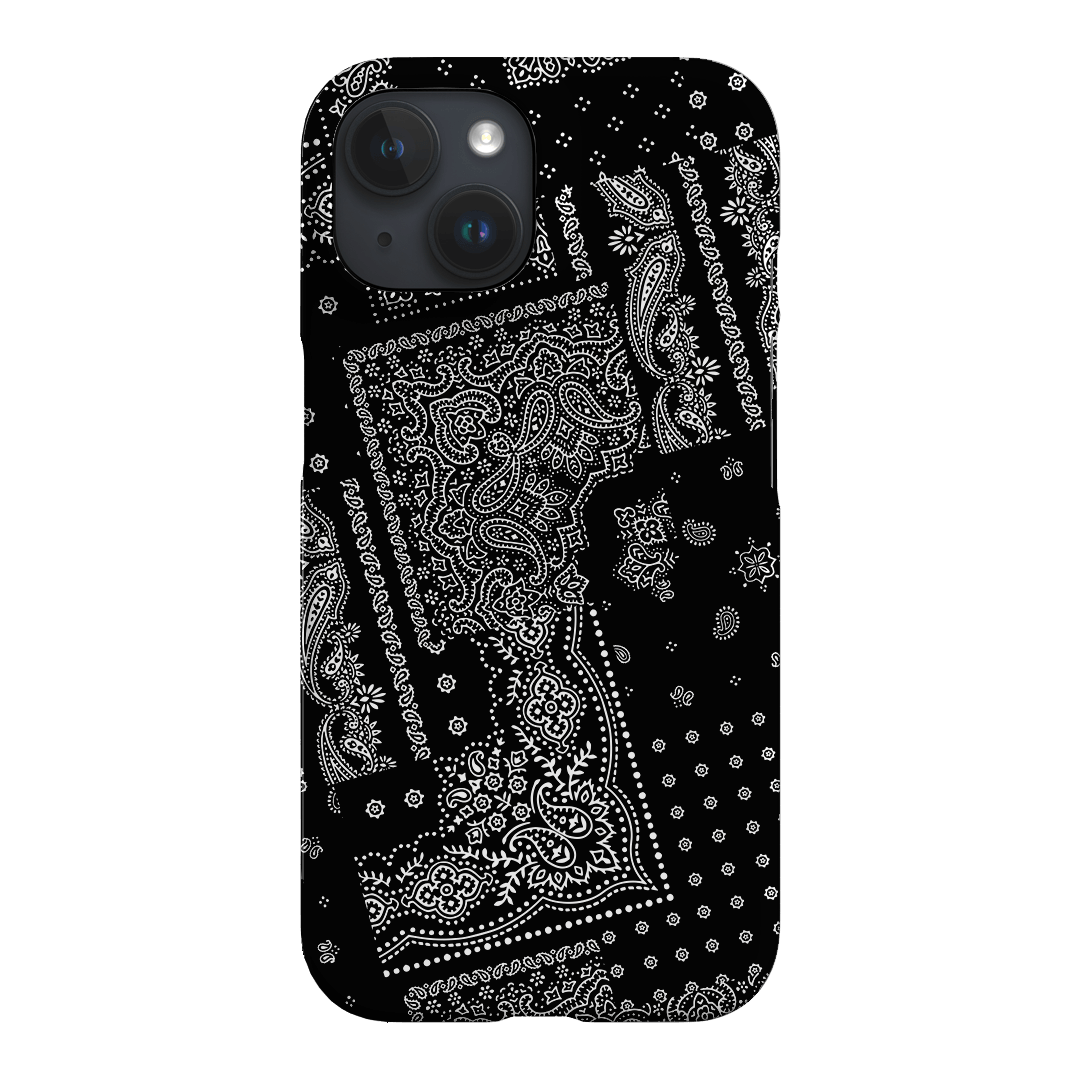 Paisley Noir Printed Phone Cases iPhone 15 / Snap by The Dairy - The Dairy