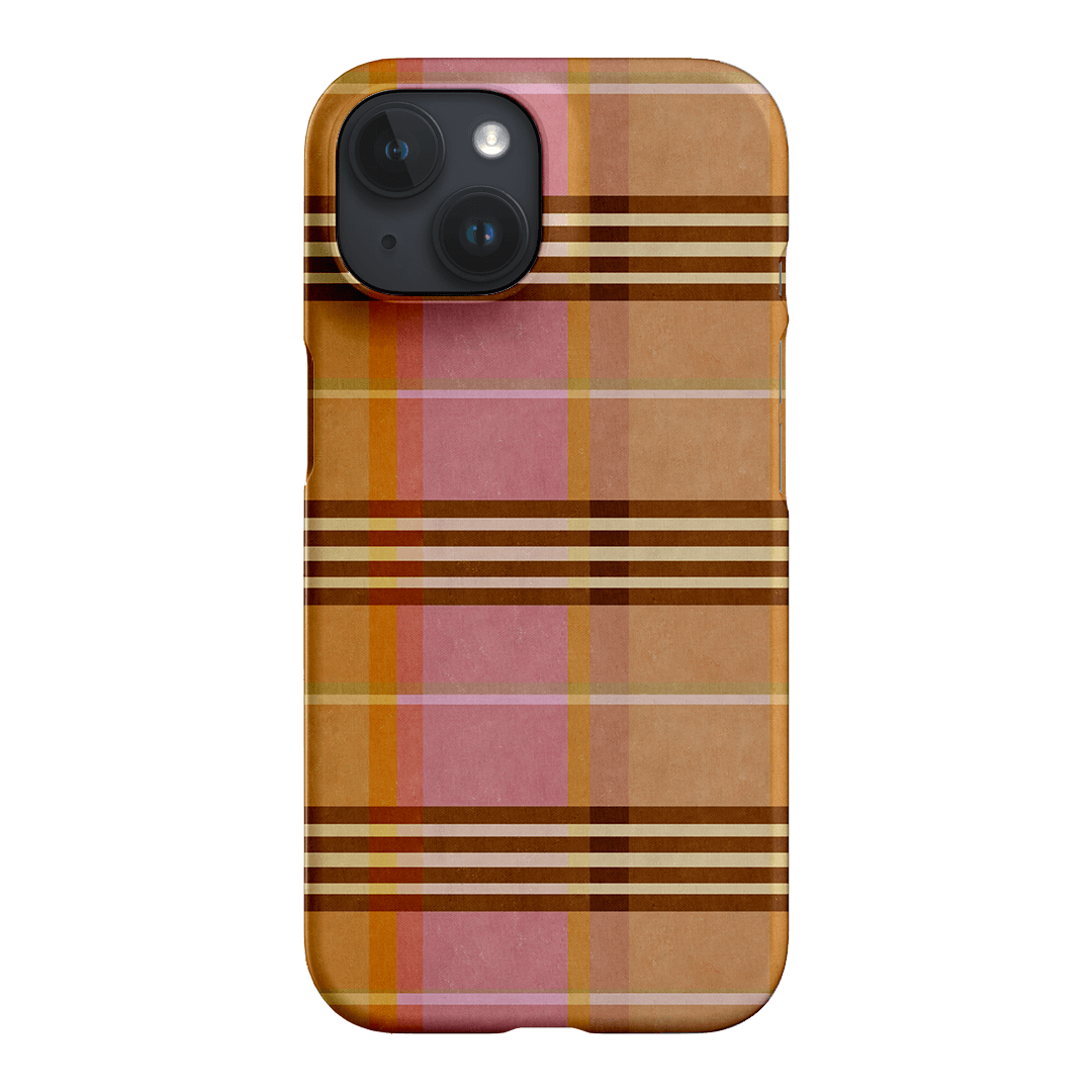 Peachy Plaid Printed Phone Cases iPhone 15 / Snap by Fenton & Fenton - The Dairy