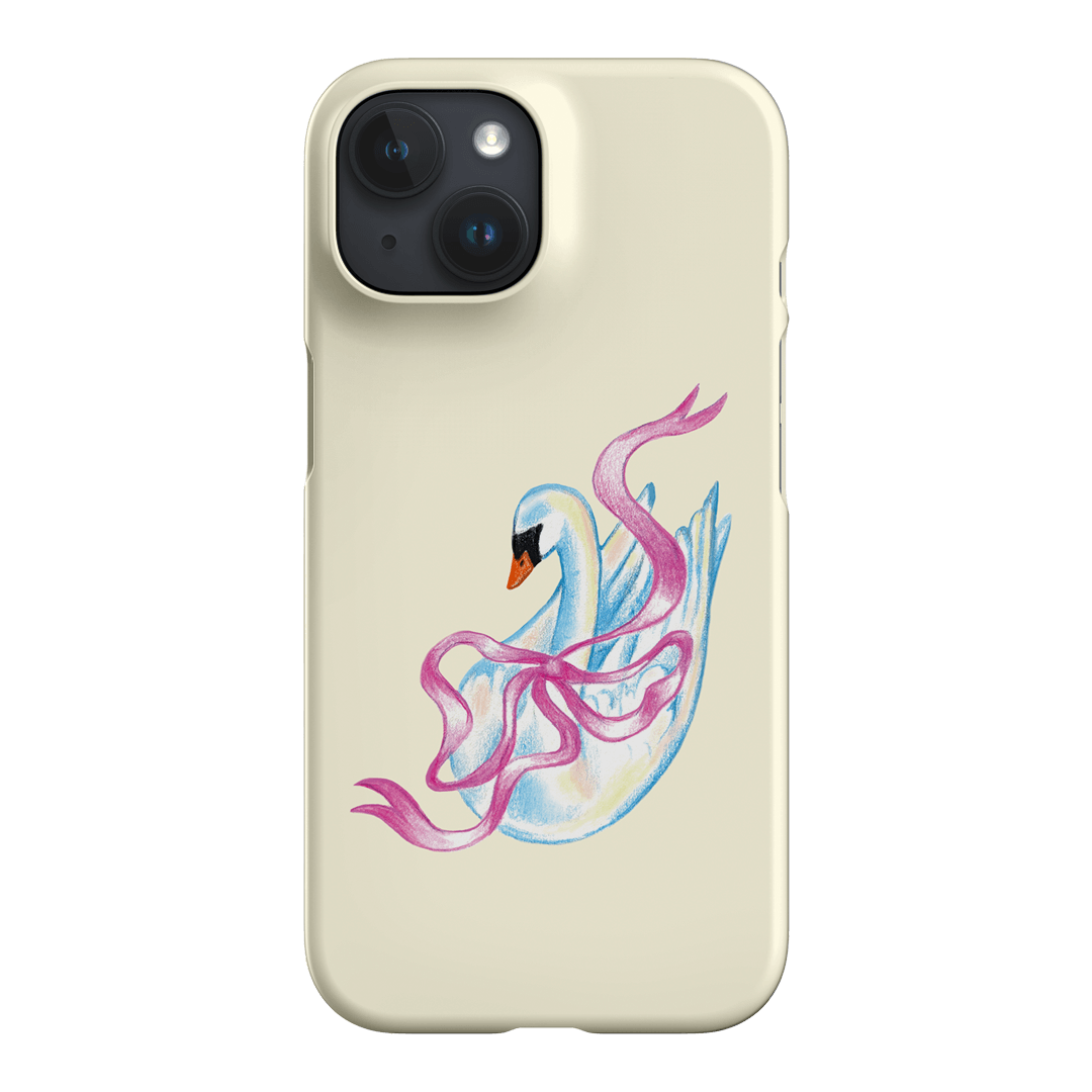 Satin Swan Printed Phone Cases iPhone 15 / Snap by Femke Studio - The Dairy