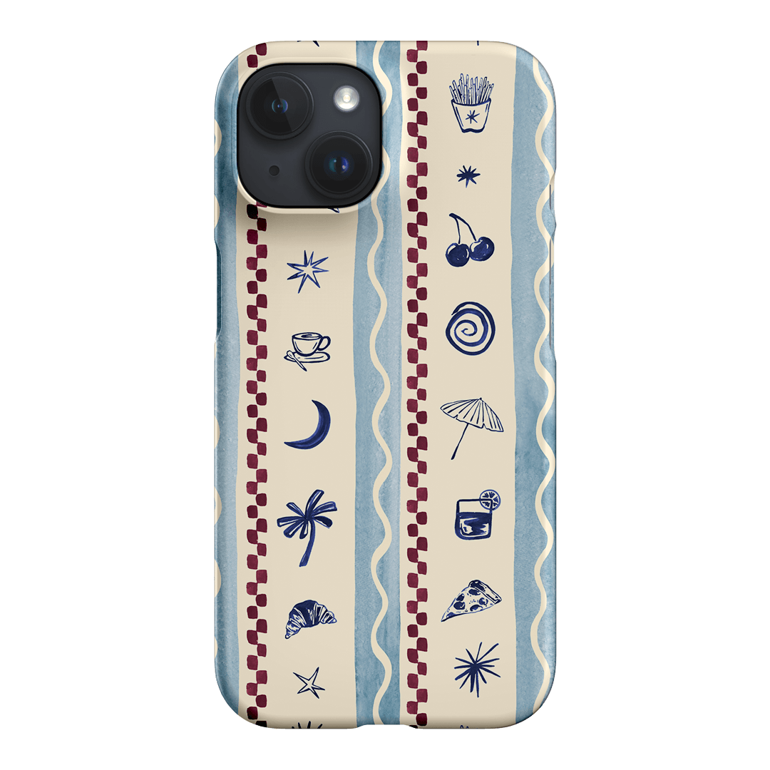 Summer Snacks Blue Printed Phone Cases iPhone 15 / Snap by Charlie Taylor - The Dairy