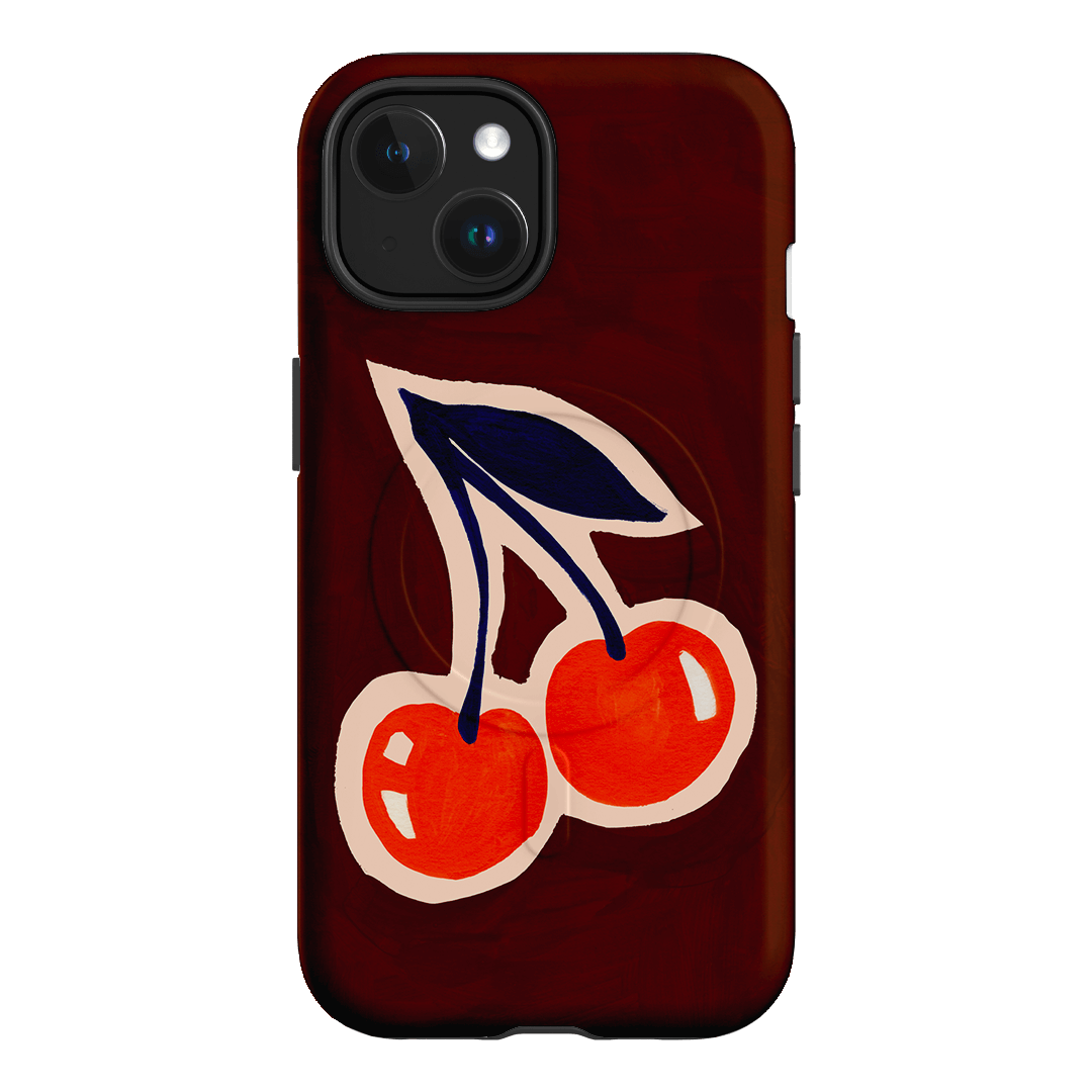 Cherries Printed Phone Cases iPhone 15 / Armoured MagSafe by Studio Bon - The Dairy