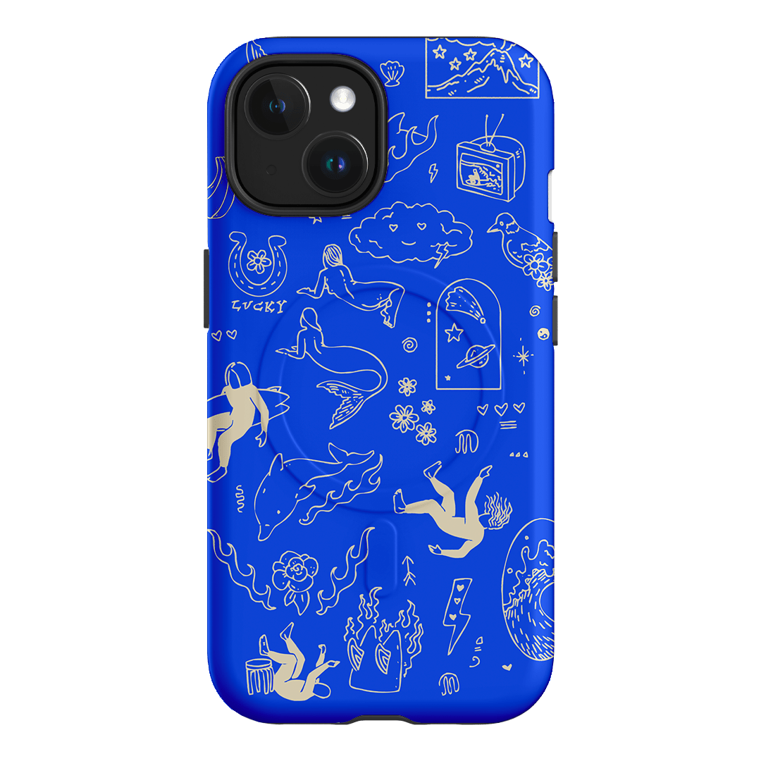 Easty Flash Blue Printed Phone Cases iPhone 15 / Armoured MagSafe by Easty Beasty - The Dairy