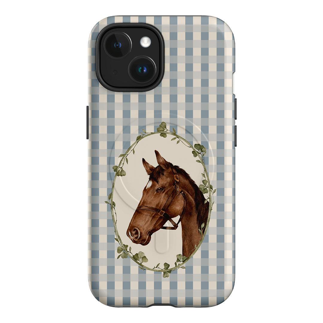 Gingham Horse Printed Phone Cases iPhone 15 / Armoured MagSafe by Kasiags Art - The Dairy