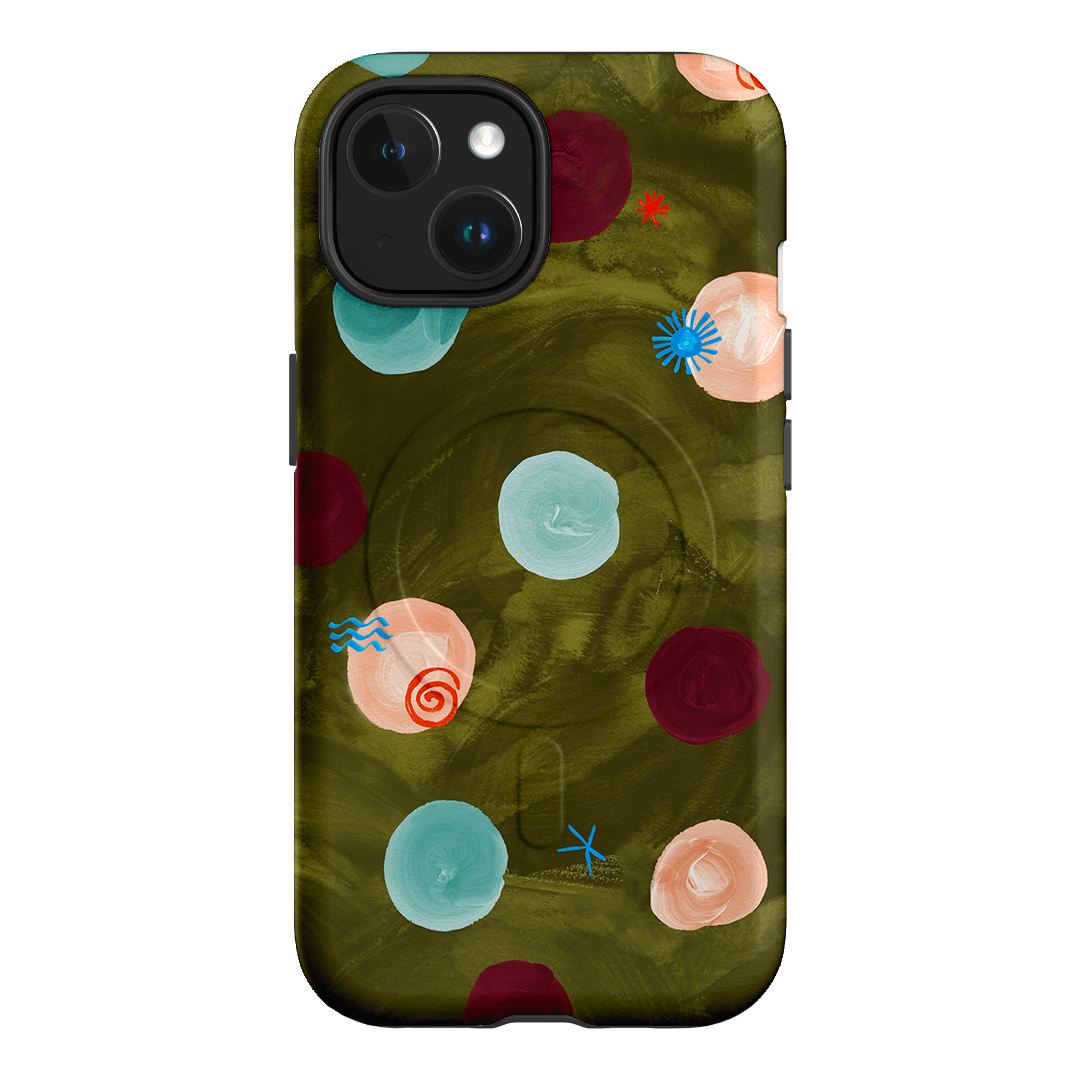 Olive Spot Printed Phone Cases iPhone 15 / Armoured MagSafe by Charlie Taylor - The Dairy