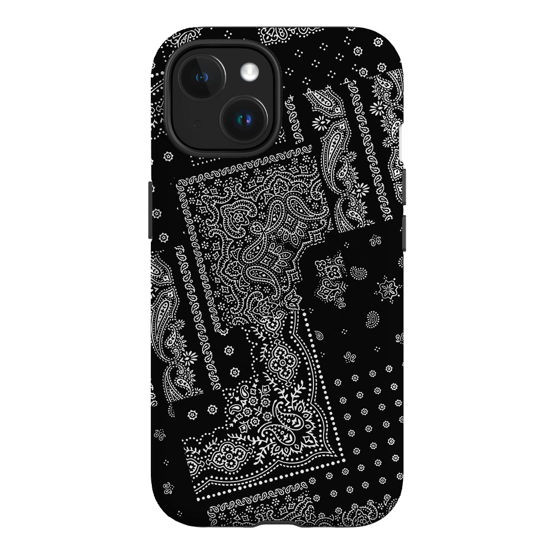 Paisley Noir Printed Phone Cases iPhone 15 / Armoured MagSafe by The Dairy - The Dairy