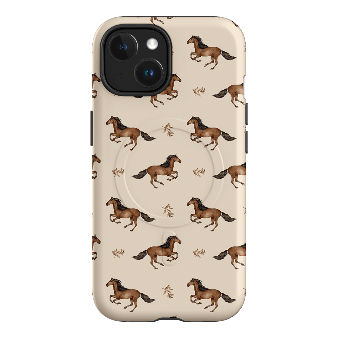 Running Horse Printed Phone Cases iPhone 15 / Armoured MagSafe by Kasiags Art - The Dairy