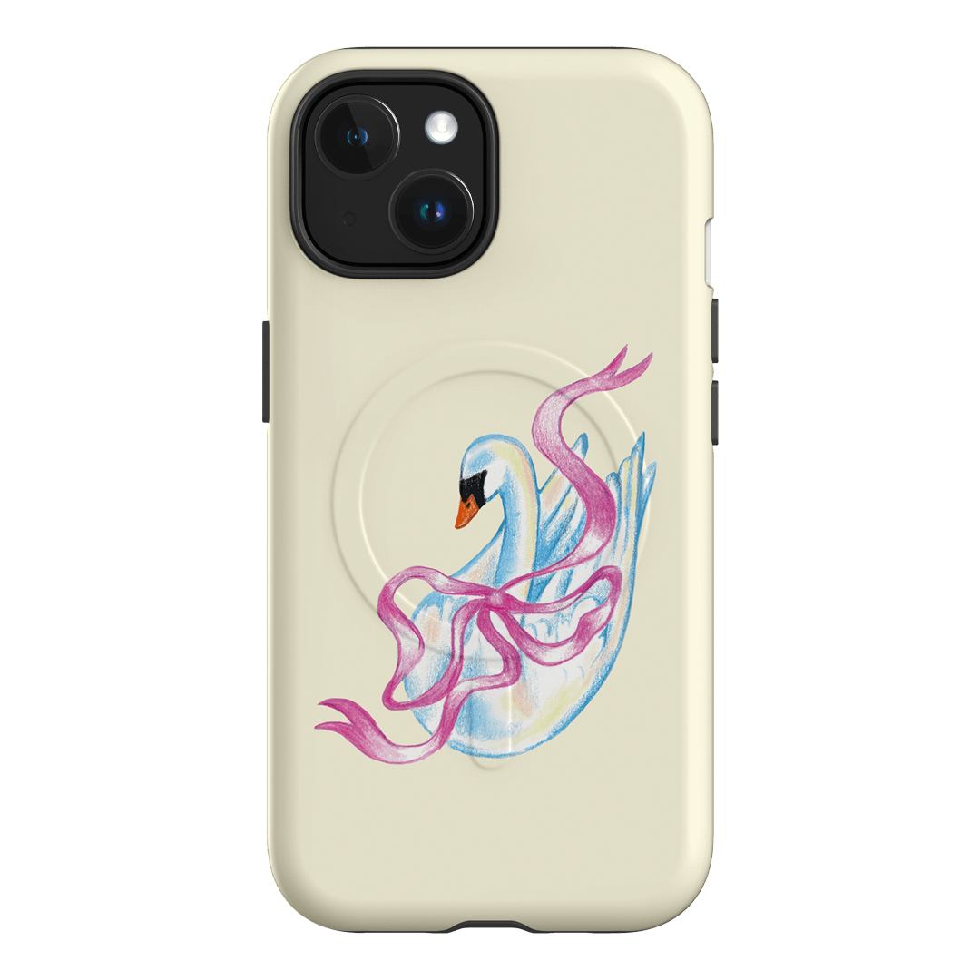 Satin Swan Printed Phone Cases iPhone 15 / Armoured MagSafe by Femke Studio - The Dairy