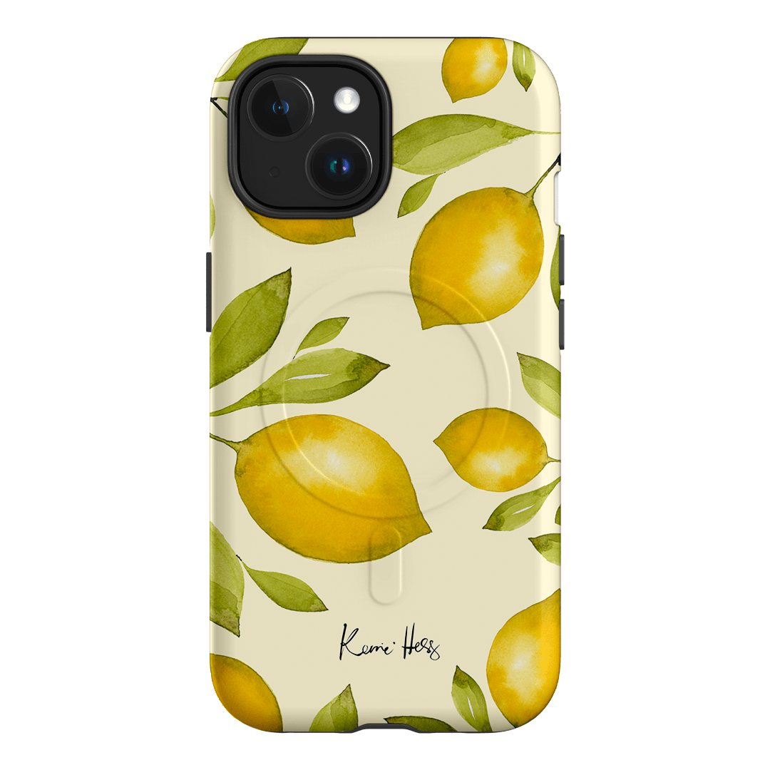 Summer Limone Printed Phone Cases iPhone 15 / Armoured MagSafe by Kerrie Hess - The Dairy