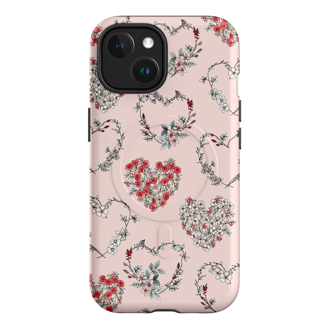 Wild Heart Wreath Printed Phone Cases iPhone 15 / Armoured MagSafe by Typoflora - The Dairy