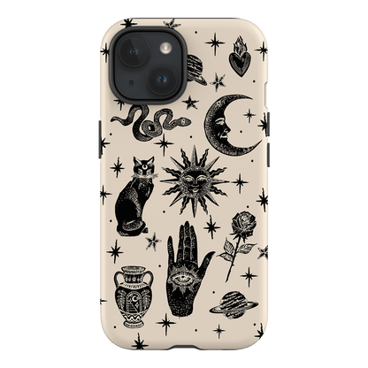 Astro Flash Beige Printed Phone Cases iPhone 15 / Armoured by Veronica Tucker - The Dairy