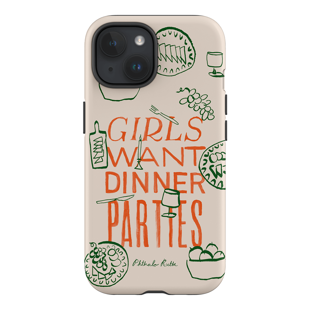 Dinner Parties Printed Phone Cases iPhone 15 / Armoured by Phthalo Ruth - The Dairy