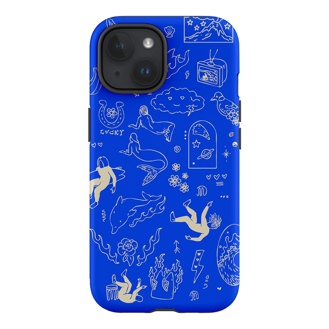 Easty Flash Blue Printed Phone Cases iPhone 15 / Armoured by Easty Beasty - The Dairy