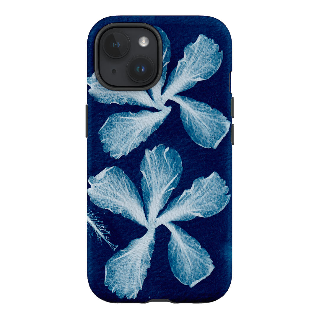 Hibiscus Cyanotype Printed Phone Cases iPhone 15 / Armoured by Sally Hungerford - The Dairy