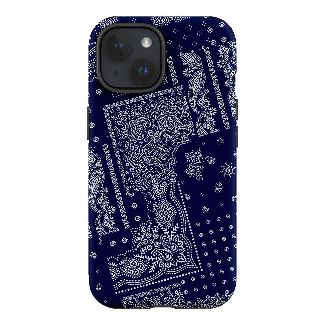 Paisley Indigo Printed Phone Cases iPhone 15 / Armoured by The Dairy - The Dairy