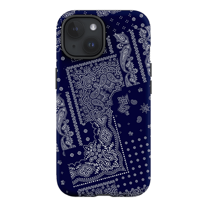 Paisley Indigo Printed Phone Cases iPhone 15 / Armoured by The Dairy - The Dairy